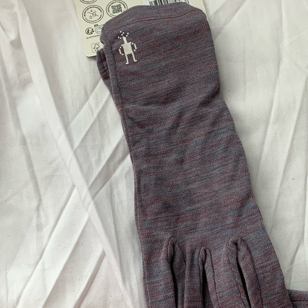 Smartwool Women's Heathered Purple Gloves with Logo